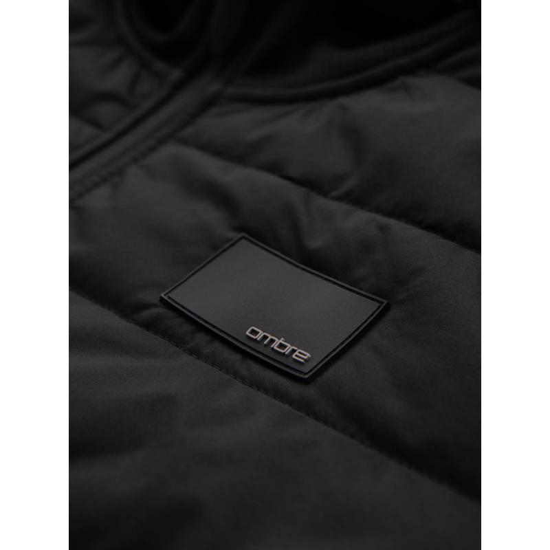 Férfi könnyű, színes sportdzseki gyapjúval - barna és sötétkék V1 OM-JANP-0194