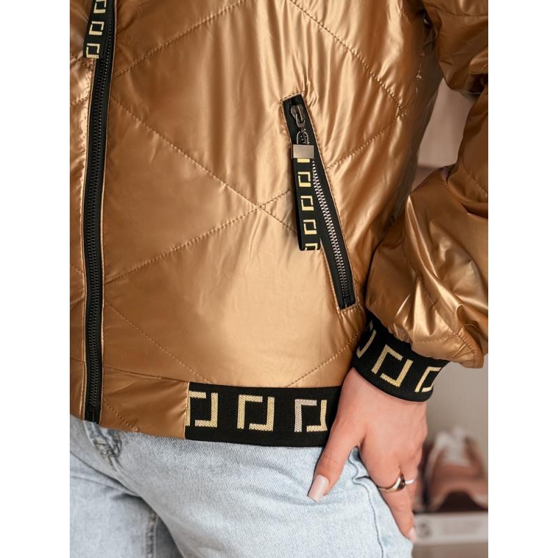 Dámská prošívaná bunda bomber GLAMCIX béžová