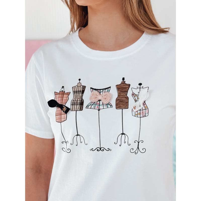 Női póló nyomtatással MANETEE fehér