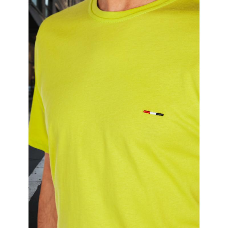 Pánske tričko s výšivkou žltá