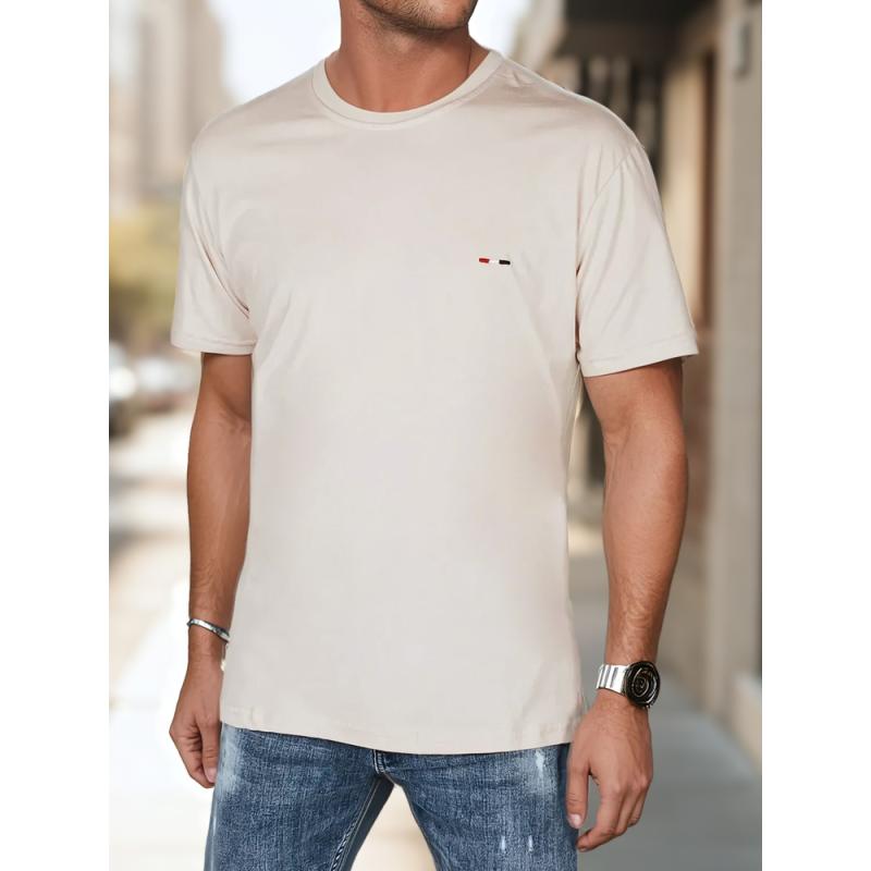 Pánské tričko s výšivkou cappuccino