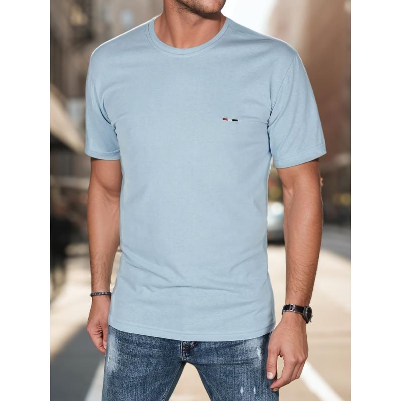 Férfi póló s výšivkou modré