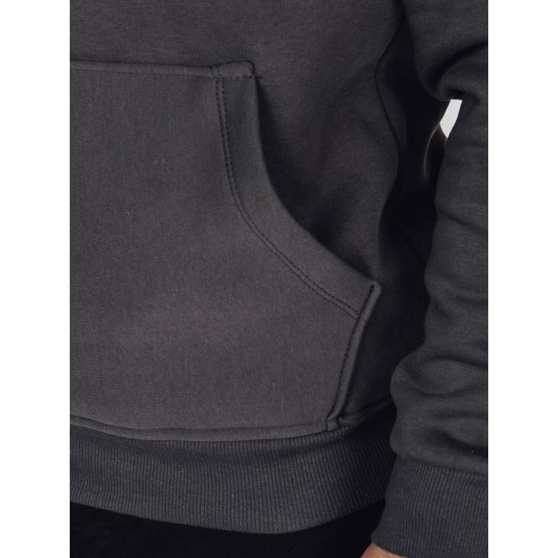 Férfi alap pulóver, kapucnis, grafit