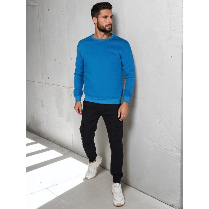 Férfi alap pulóver, kék
