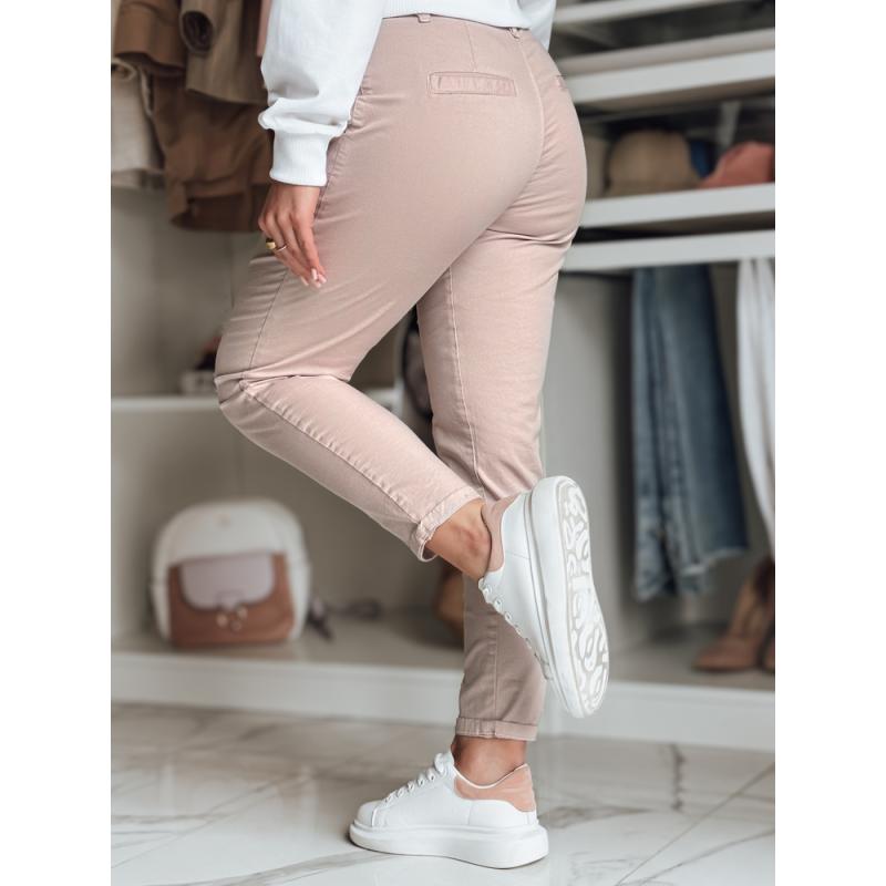 Női chino nadrág övvel MODELA rózsaszín