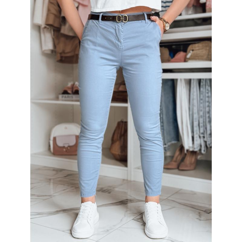 Női slim fit nadrág övvel LINESKA kék