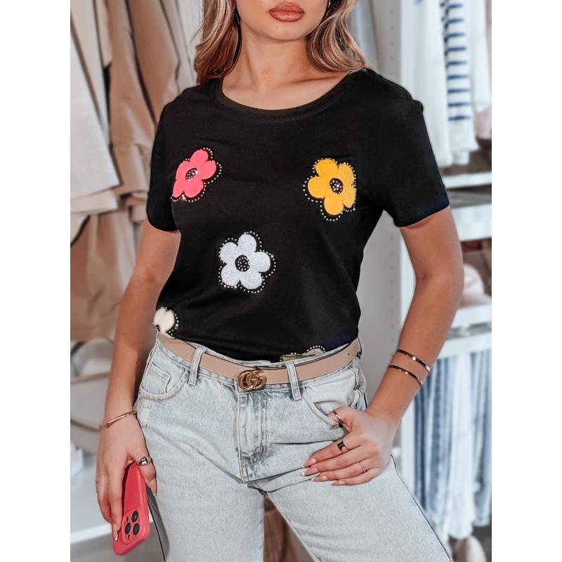 Dámské květované tričko DAISYLA černá