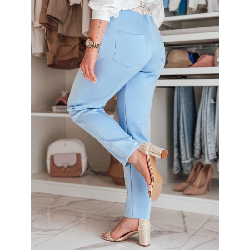 Női nadrág virágmintával, kék