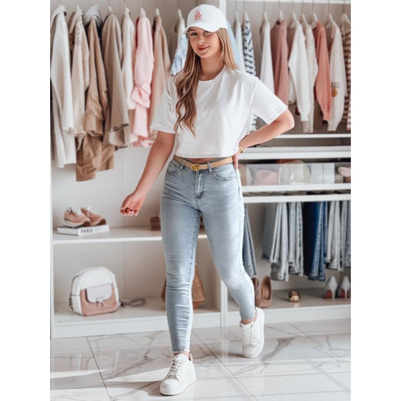 Dámské úzké džíny VISBAN modré provedení