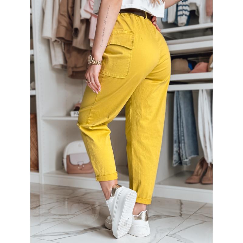 Dámské kalhoty GOTRENDI, hořčičné