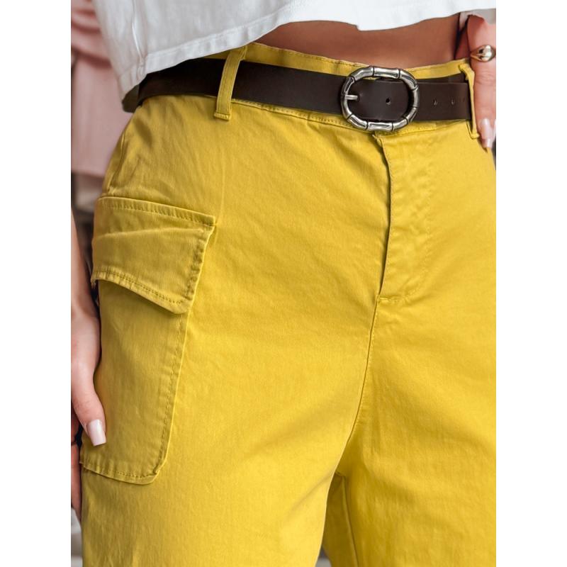 Dámské kalhoty GOTRENDI, hořčičné