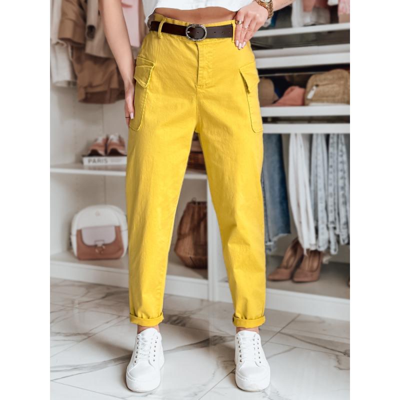 Dámské kalhoty GOTRENDI, hořčičné