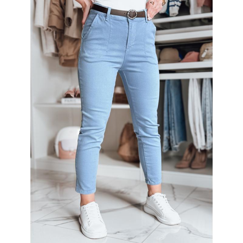 Női nadrág TAIRONIK, kék, övvel