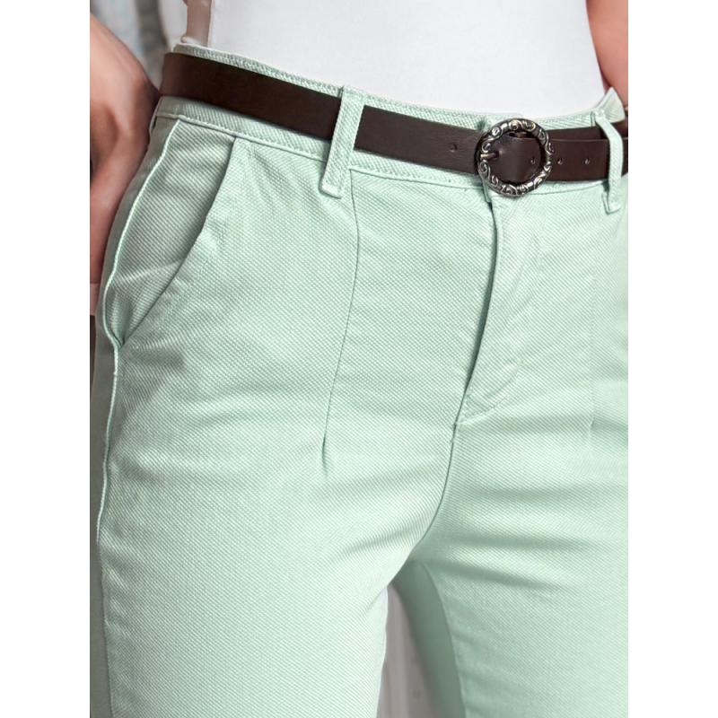 TAIRONIK női nadrág, menta, övvel