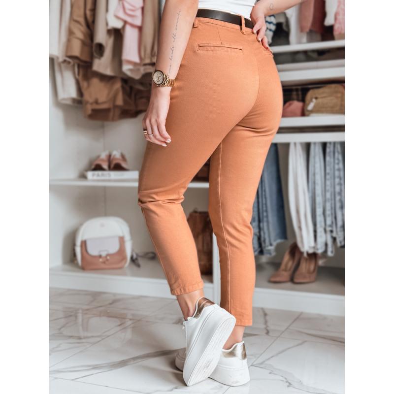 TAIRONIK női slim fit nadrág övvel, tégla