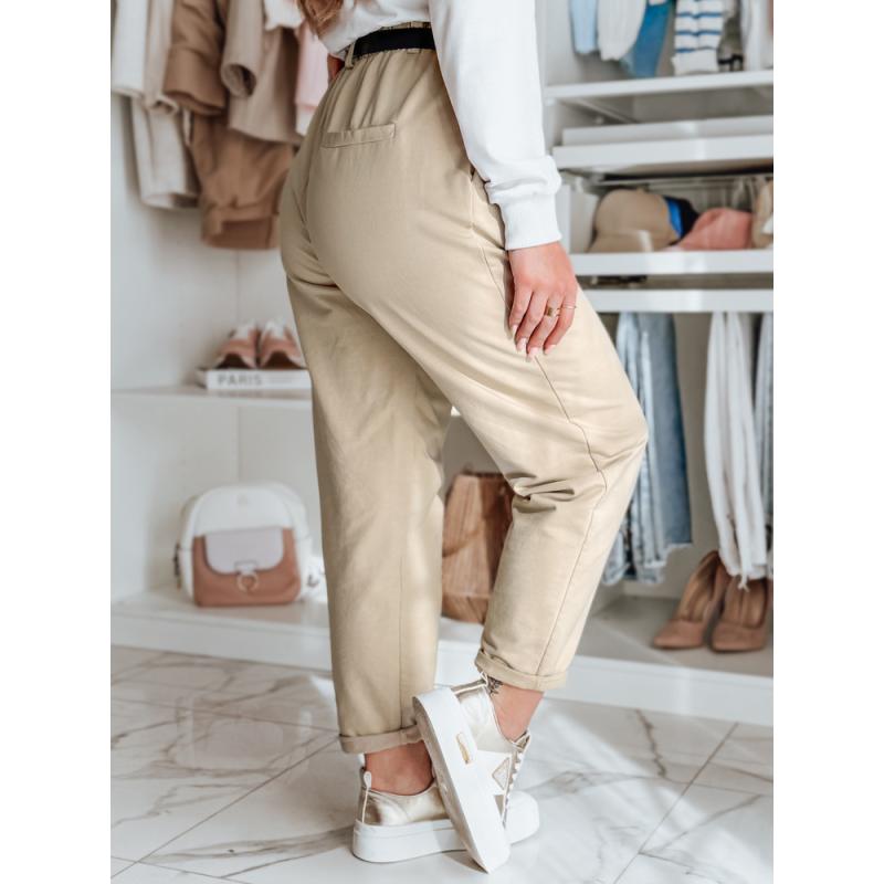Dámské chino kalhoty s páskem TAILANDI latte