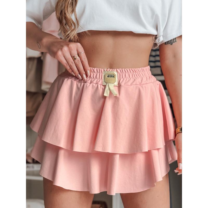 Mini sukně s volánkem FALBELA růžová