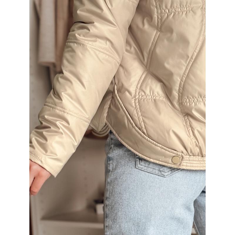 Női átmeneti steppelt kabát MARISSIA bézs