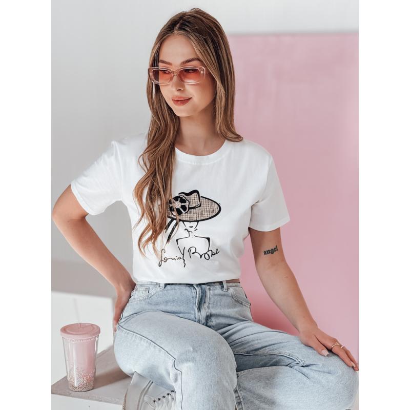 Dámské tričko s potiskem WOMANPOW bílé