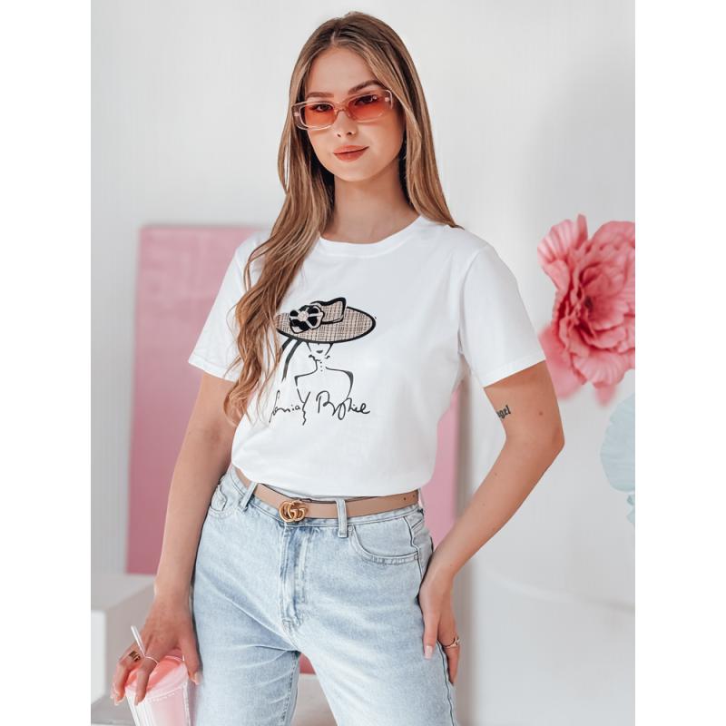 Dámské tričko s potiskem WOMANPOW bílé