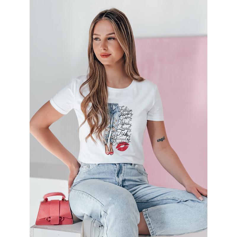 Dámské tričko s potiskem TRENDAY bílé