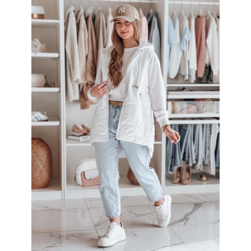 Női steppelt mellény OLINVIA fehér