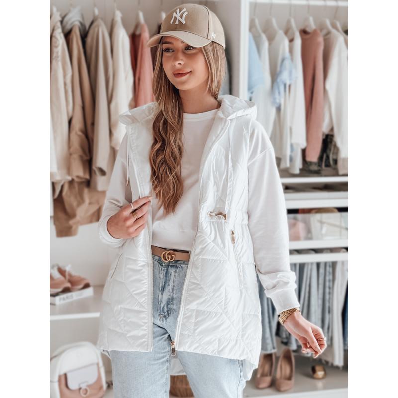 Női steppelt mellény OLINVIA fehér