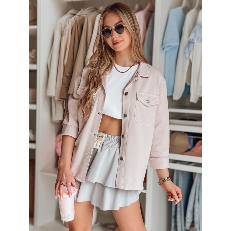 Dámska oversized košeľa OVERBOR, ružová