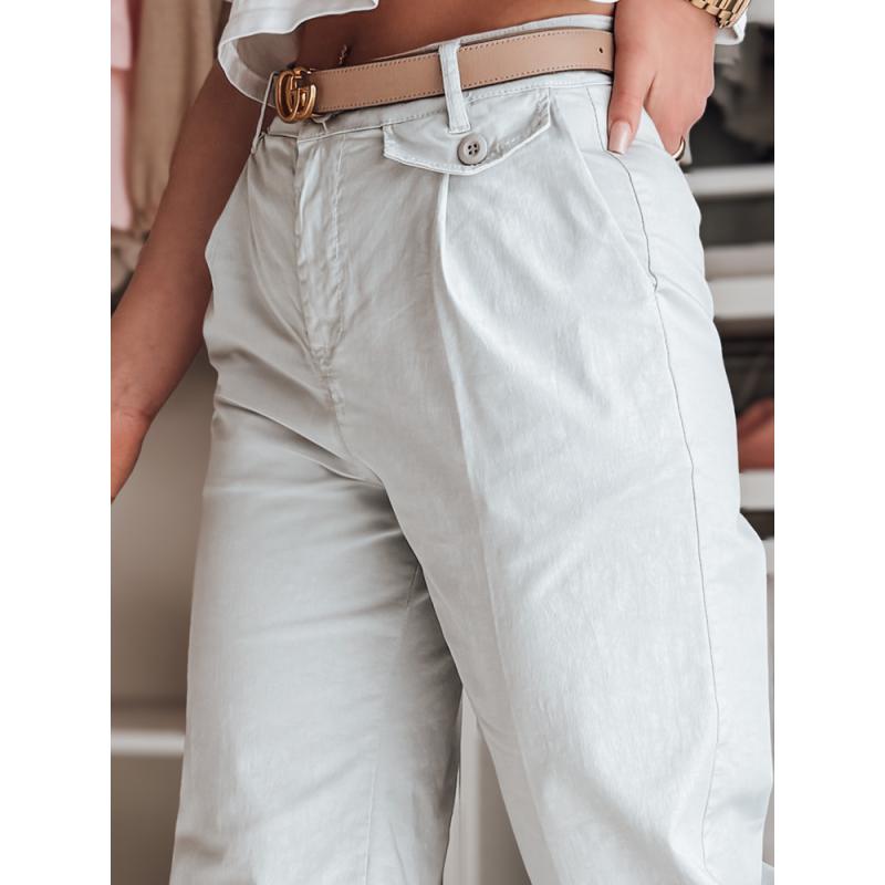 Női széles szárú nadrág MOBISKA kék világosbarna.