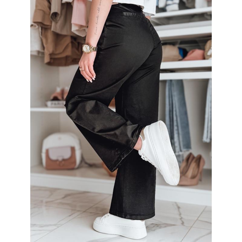 Dámské široké kalhoty MOBISKA černé