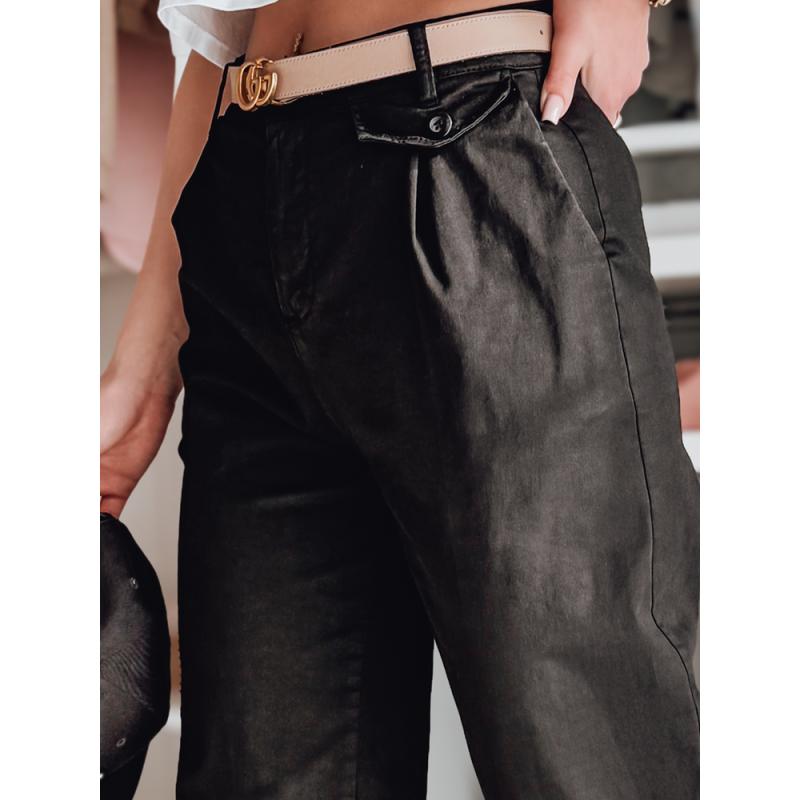 Dámské široké kalhoty MOBISKA černé