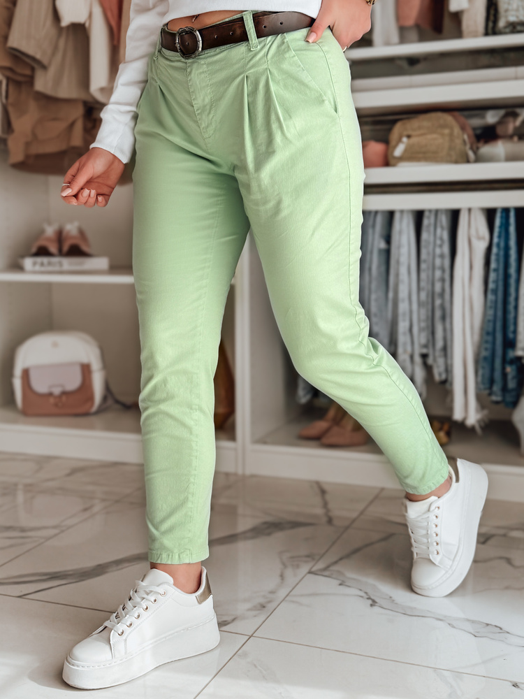 Női chino nadrág övvel MODELA menta