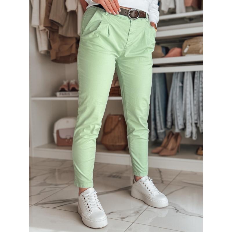 Dámské chino kalhoty s páskem MODELA mátové