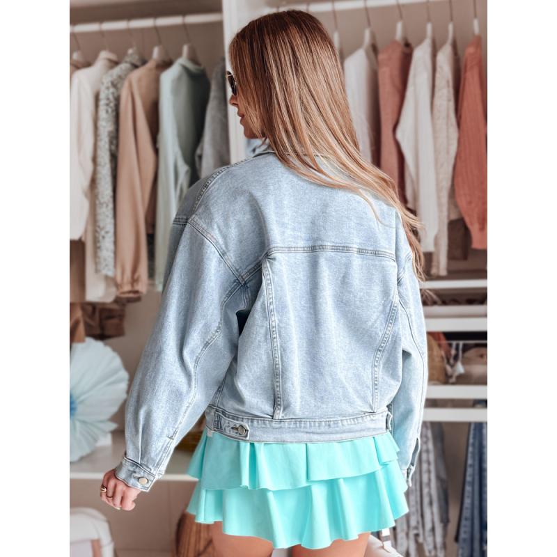 Női túlméretezett farmerdzseki STEFANIA kék