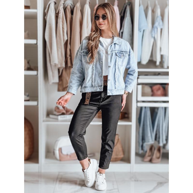 Dámské kalhoty casual s páskem MADELINA černé