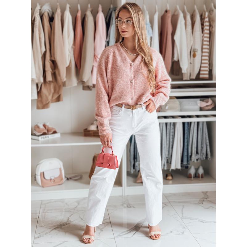 Dámské kalhoty s širokými nohavicemi DELUSSIA bílé