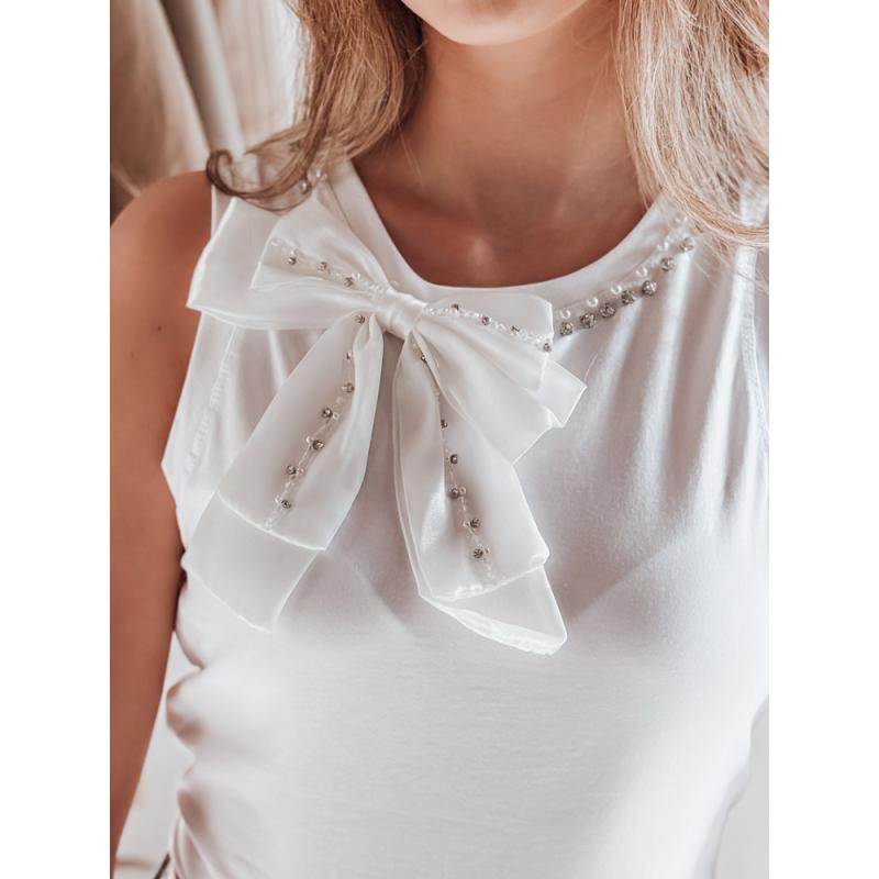 Dámské tričko s mašlí PERBOW bílé