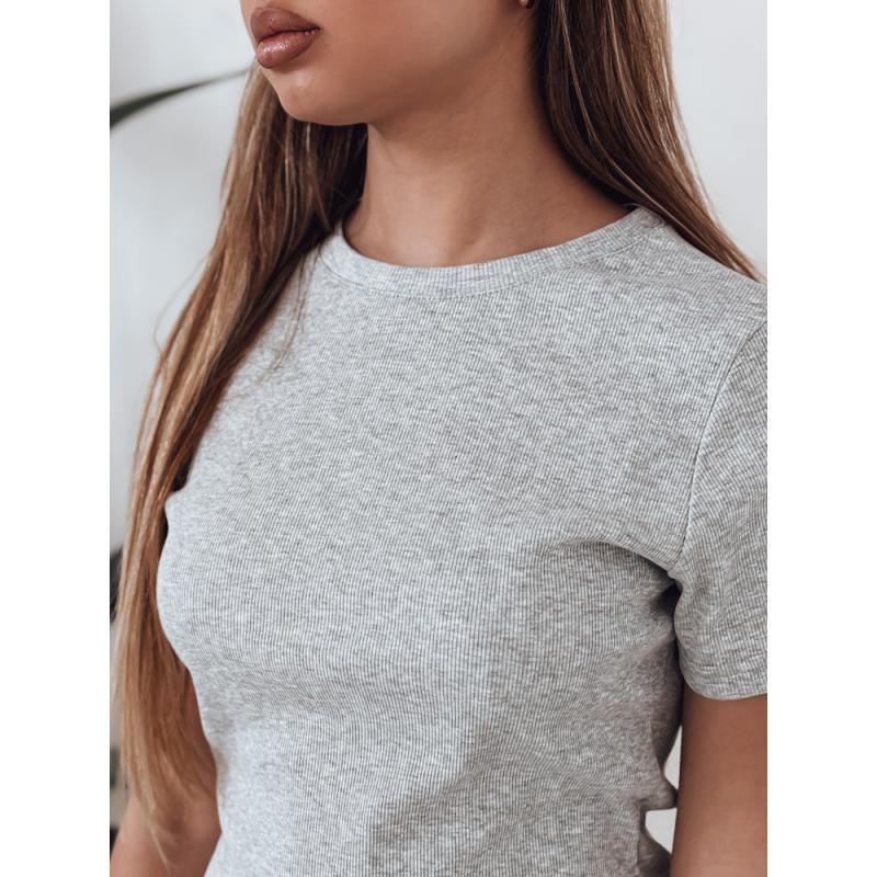 Dámske pruhované mini šaty RIBBINA svetlosivé