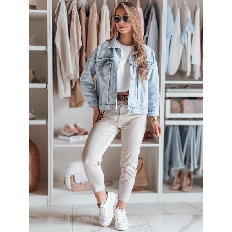 Dámské kalhoty MADELINA s páskem, světle béžové