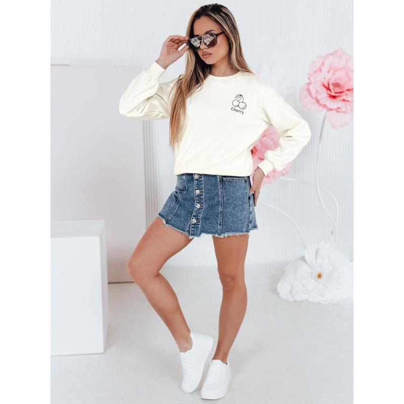 Dámská mikina oversize s výšivkou CHERSOFT ecru