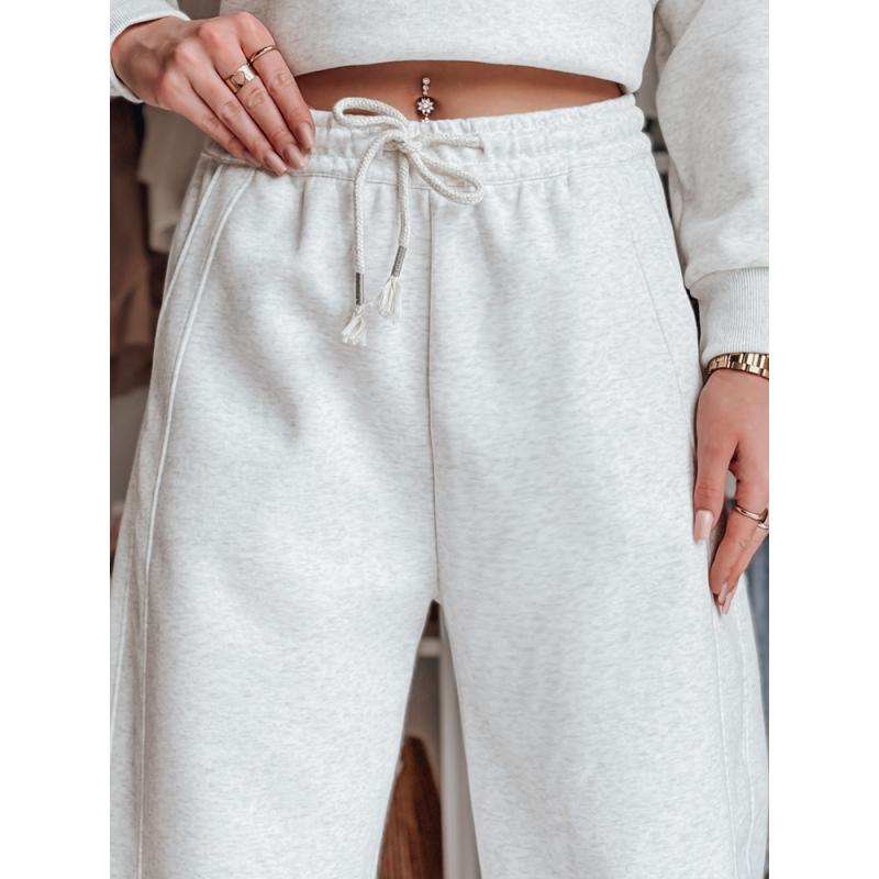 Dámské široké tepláky DRESMOOD světle šedé