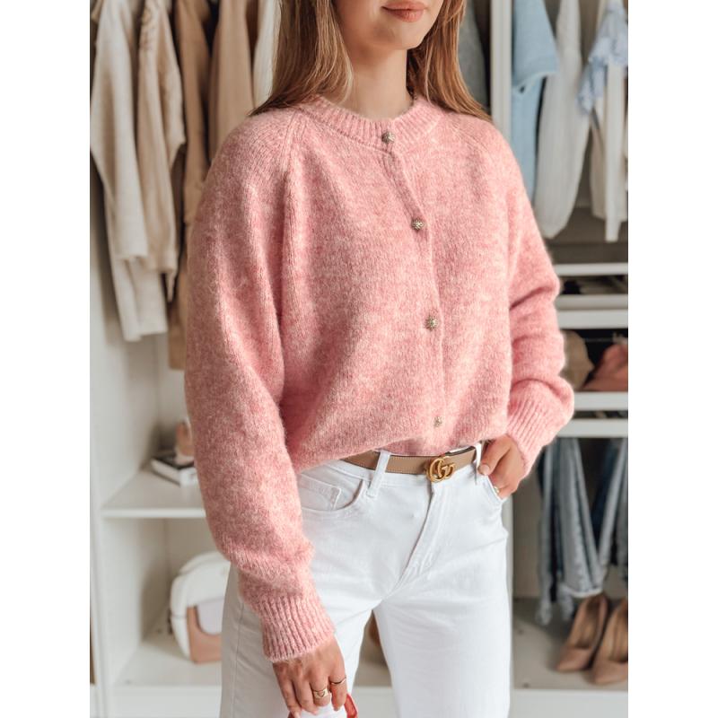 Dámský svetr nadměrné velikosti SOFTELLS růžový