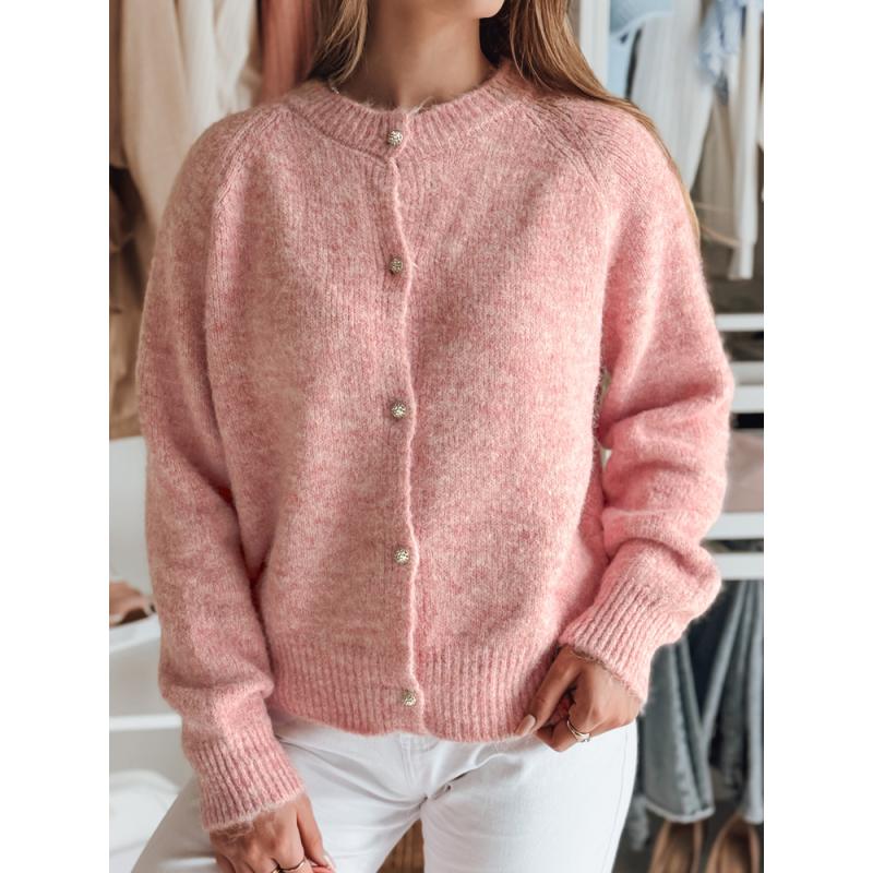 Dámský svetr nadměrné velikosti SOFTELLS růžový