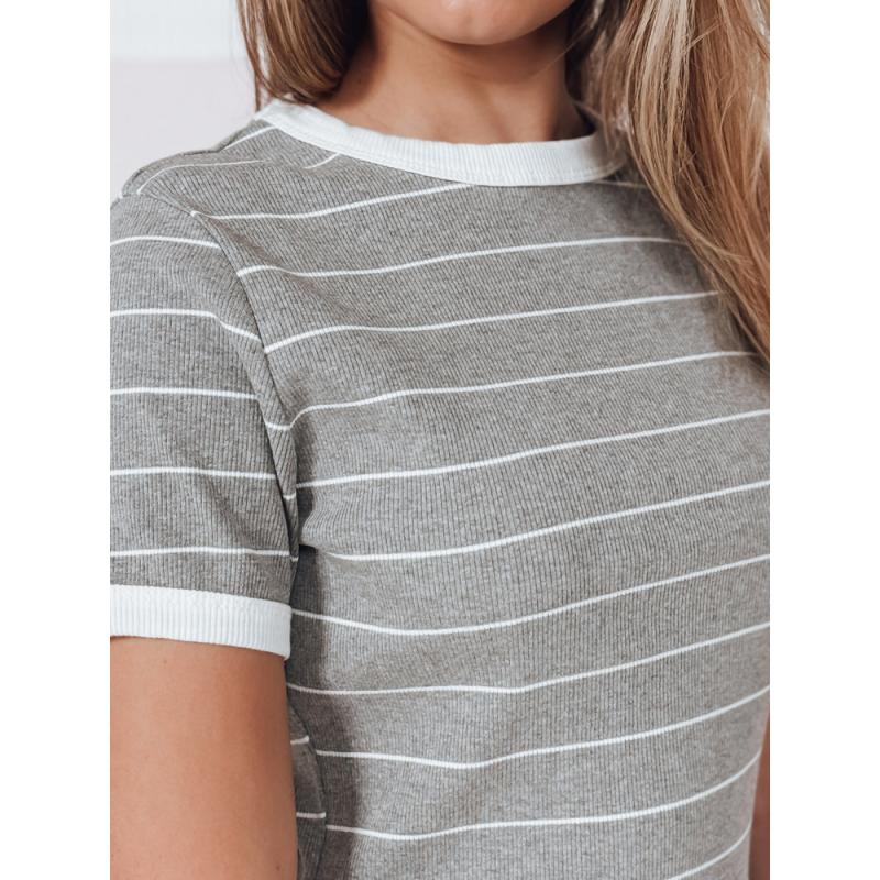 Női csíkos miniruha FITLINES szürke