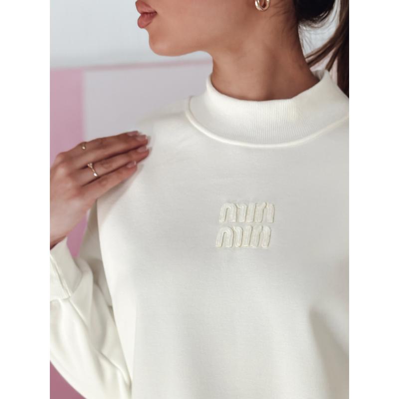 Dámská mikina oversize s nášivkou LOVASON ecru
