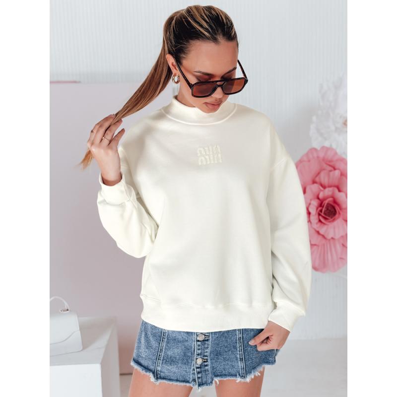 Dámská mikina oversize s nášivkou LOVASON ecru