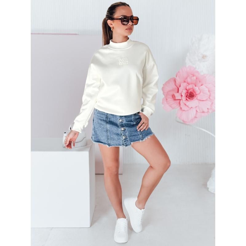 Dámská mikina oversize s nášivkou LOVASON ecru