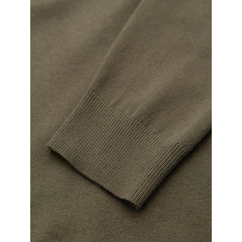 Pletený pánský svetr se strukturovanými puntíky - tmavě modrý V1 OM-SWSW-0118