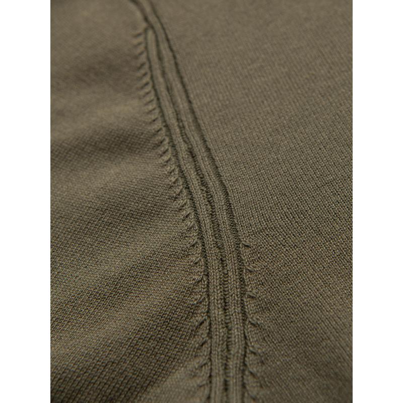 Pletený pánský svetr se strukturovanými puntíky - tmavě modrý V1 OM-SWSW-0118