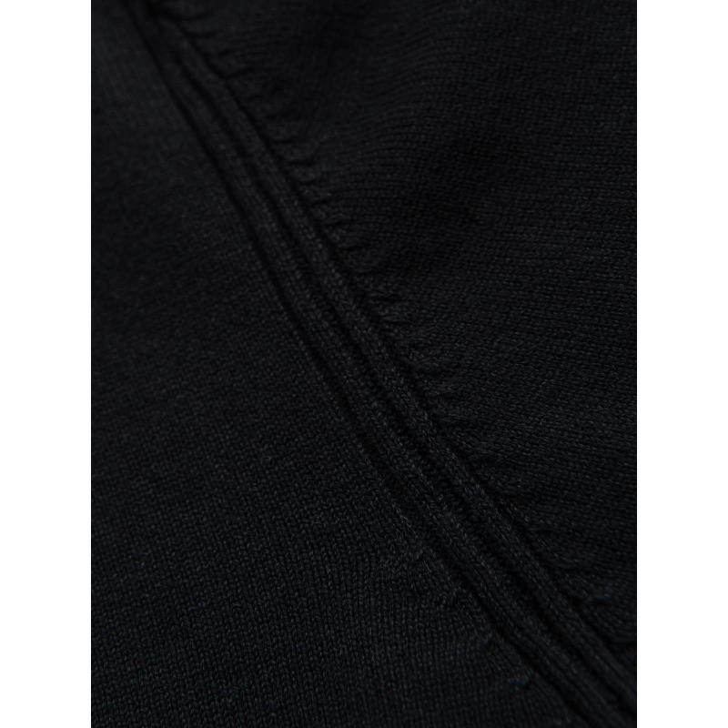 Pánský pletený svetr se strukturovanými puntíky - tmavě modrý V1 OM-SWSW-0118